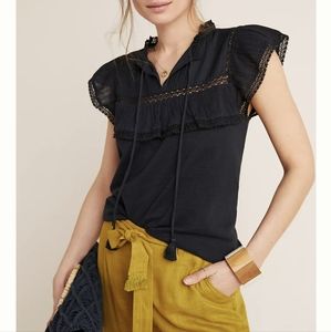 Anthropologie Black Jimson Top